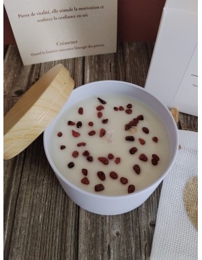 Bougie Lithothérapie Rubis écarlate