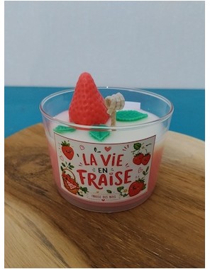 Bougie La vie en Fraise