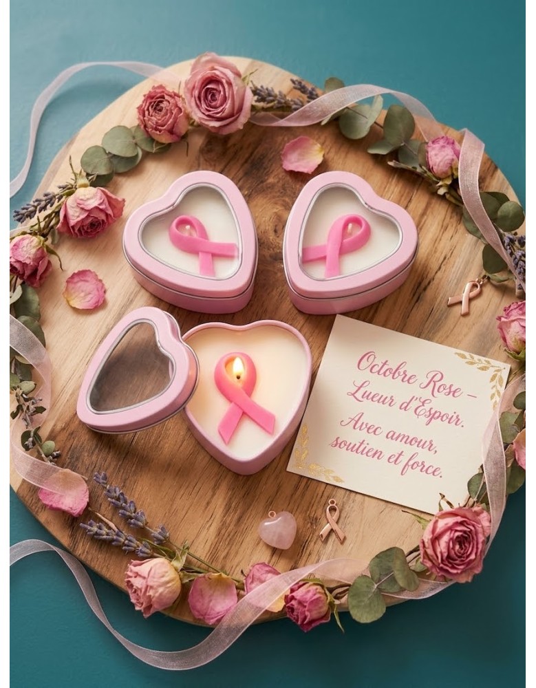 Bougie Un Coeur en Rose