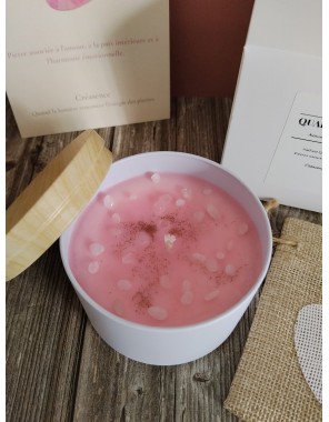 Bougie Lithothérapie Quartz rose