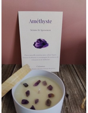 Bougie Lithothérapie Améthyste