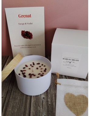 Bougie Lithothérapie Rubis...